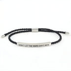 Pulsera de motivación de cuerda trenzada