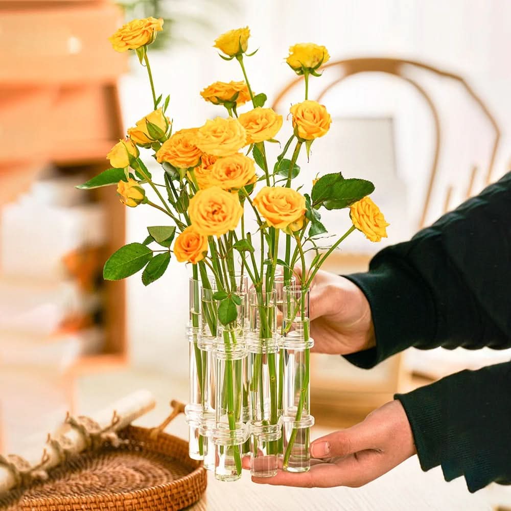 Jarrón modular elegante para arreglos florales creativos