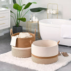 Cesta de Almacenamiento de Algodón Boho - Solución Elegante y Práctica