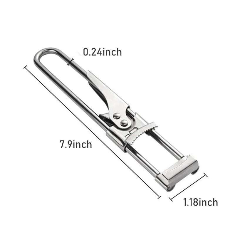 Abrelatas portátil ajustable de acero inoxidable