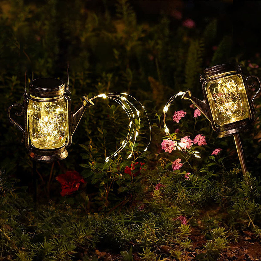 Luz LED Exterior de Tarro de Vidrio Esmerilado Solar Creativo