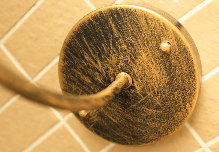 Lámpara de pared exterior curva de hierro impermeable Retro Loft Dome 1 luz