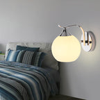Lámpara de pared de cúpula de vidrio opalino satinado estilo sencillo para pasillo