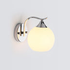 Lámpara de pared de cúpula de vidrio opalino satinado estilo sencillo para pasillo