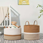 Cesta de Almacenamiento de Algodón Boho - Solución Elegante y Práctica