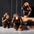 Conjunto de 3 figuras de chimpancé - Juguetonas y Realistas para Tu Interior