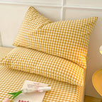 Fundas de Almohada a Cuadros Suaves