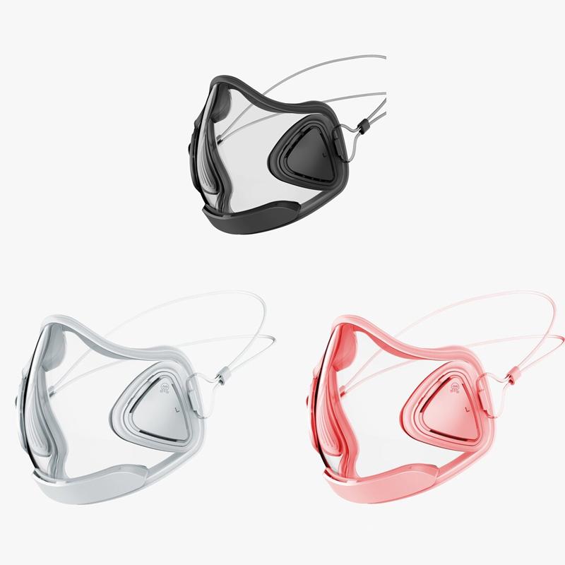 Pantalla facial transparente y reutilizable