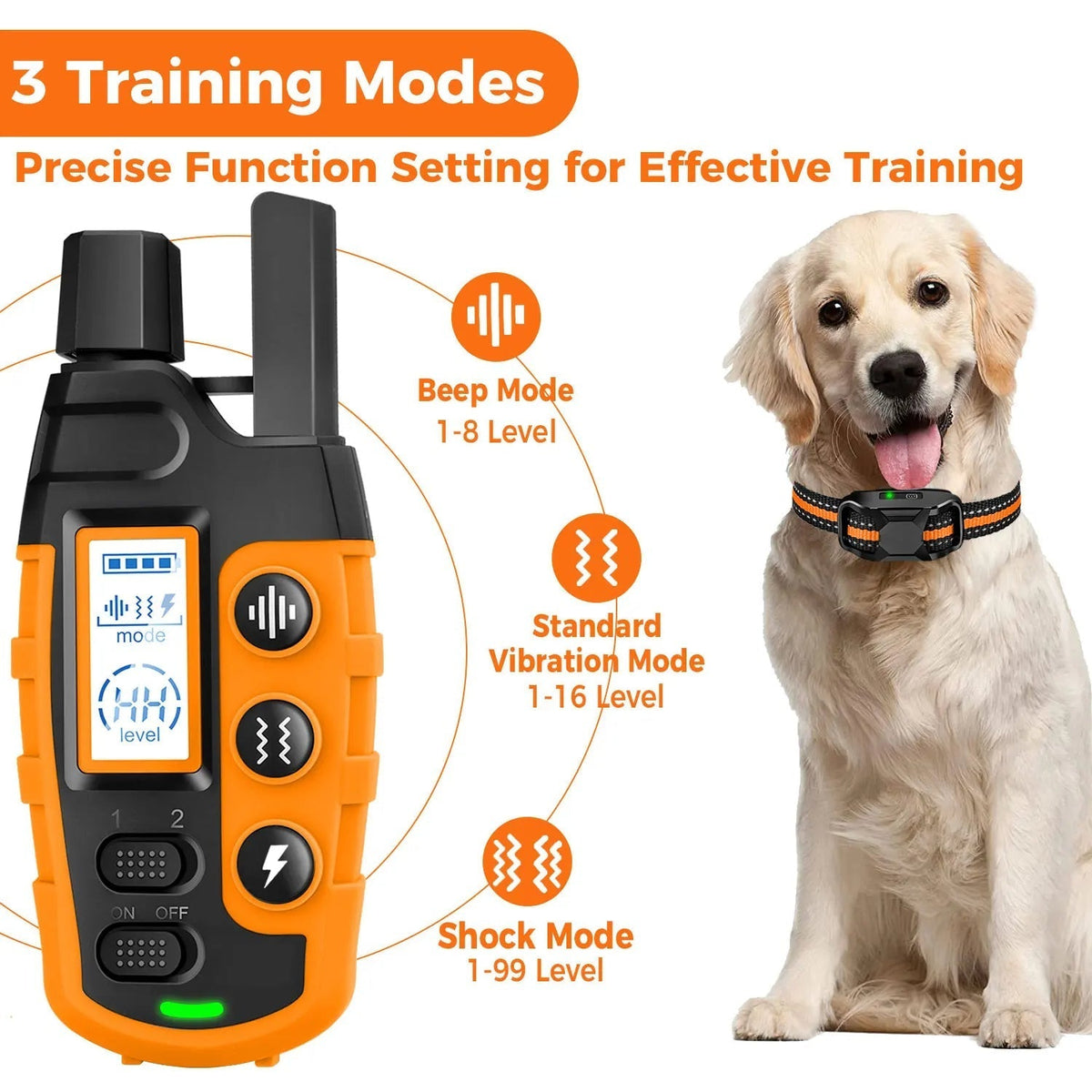 Collar de Entrenamiento Eléctrico para Perros 3300Ft