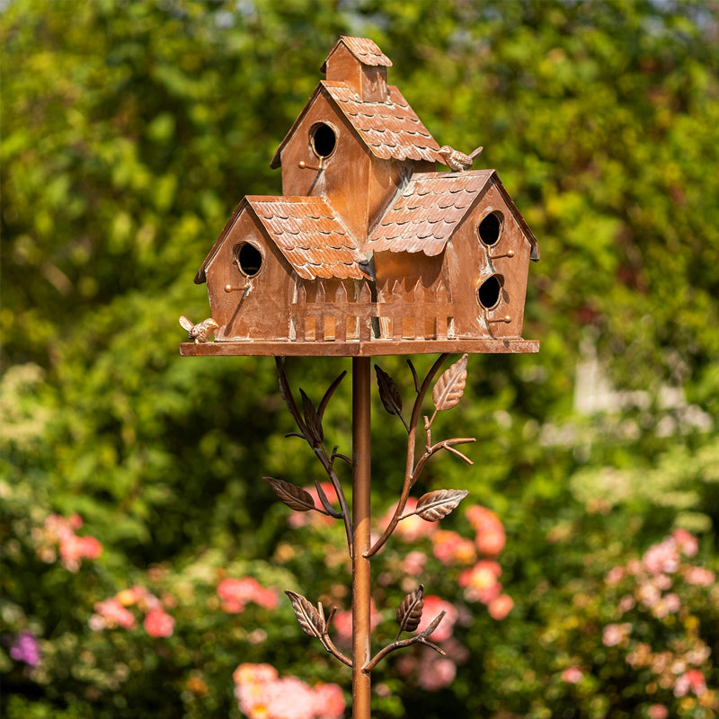 Estacas de Jardín en Forma de Casa para Aves