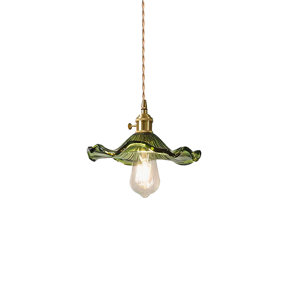 Lámpara colgante decorativa | Vidrio | Forma de flor