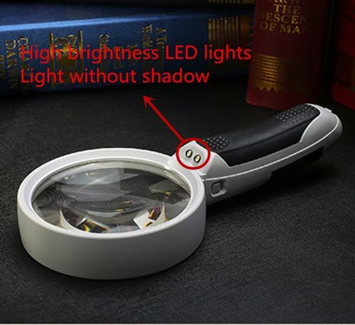 Lupa óptica 20X con luz LED