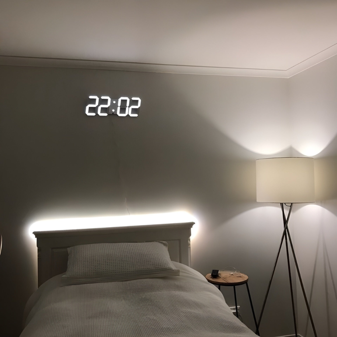 Reloj de Pared LED 3D Moderno – Pantalla Digital Atractiva