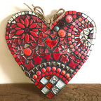 Gran Decoración de Corazón de Mosaico para Jardín