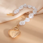 Lina - Pulsera de Cadena Lockbone con Diseño de Colgante en Forma de Corazón