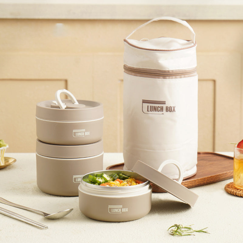 Caja de almuerzo de acero inoxidable aislada con bolsa de transporte