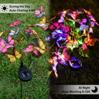 ButterflyGlow | Lámparas de Jardín Solar Coloridas y Elegantes para Patio y Jardín