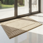 SereneMat - Alfombrilla de Baño Premium de Secado Rápido y Antideslizante con Raya Minimalista