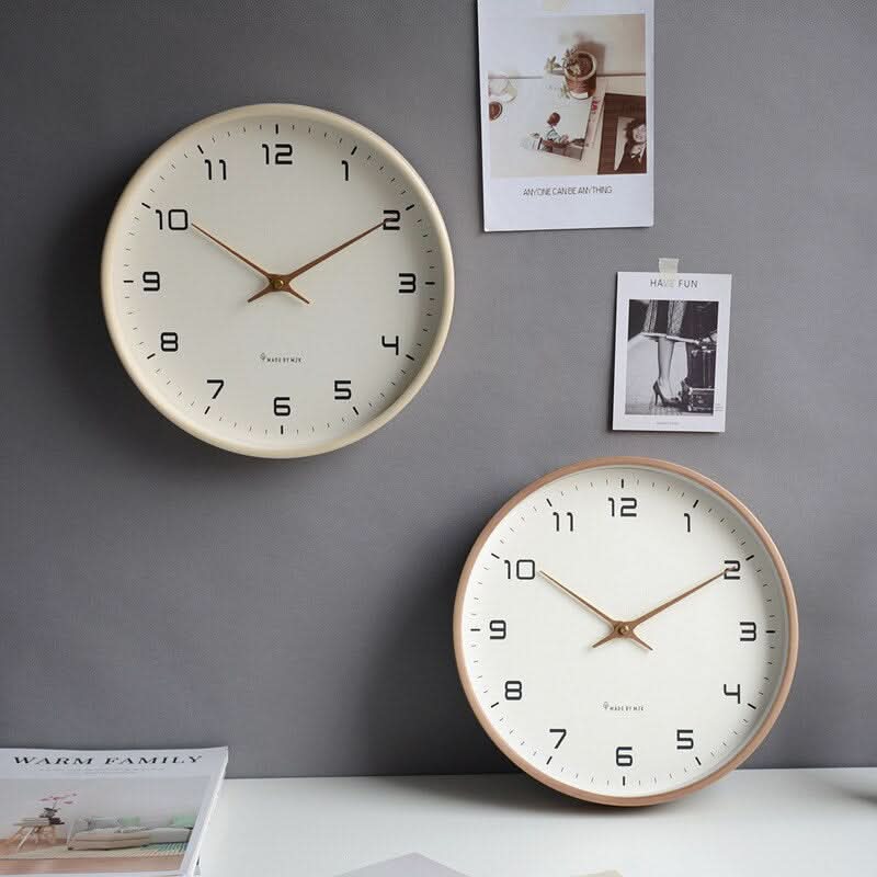 Reloj de pared de madera escandinavo Claryo Diseño minimalista