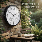 Reloj de Jardín con Temperatura y Humedad 30 cm