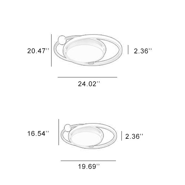 Moderna Lámpara de Techo LED con Diseño Circular para Sala de Estar y Dormitorio