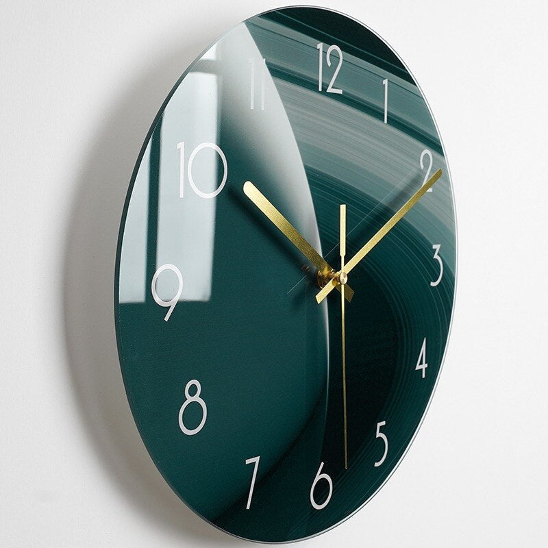 Reloj de Pared Elegante de Vidrio