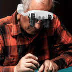 Lentes de aumento con lámparas LED para ojos dobles