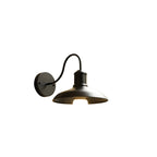 Lámpara de pared exterior curva de hierro impermeable Retro Loft Dome 1 luz