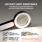 Lupa con Iluminación LED y Niveles de Luz Ajustables para una Lectura Clara