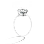 Anillo de Banda Invisible de Moissanita de 1-2 Quilates S925