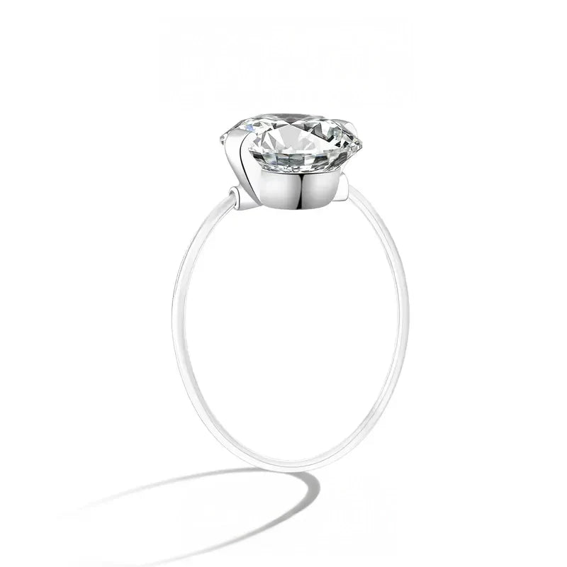 Anillo de Banda Invisible de Moissanita de 1-2 Quilates S925