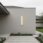 Luz de Pared Exterior Blanca Elegante - Aplique Rectangular Moderno con Duales Opciones de Energía
