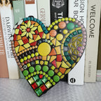 Gran Decoración de Corazón de Mosaico para Jardín