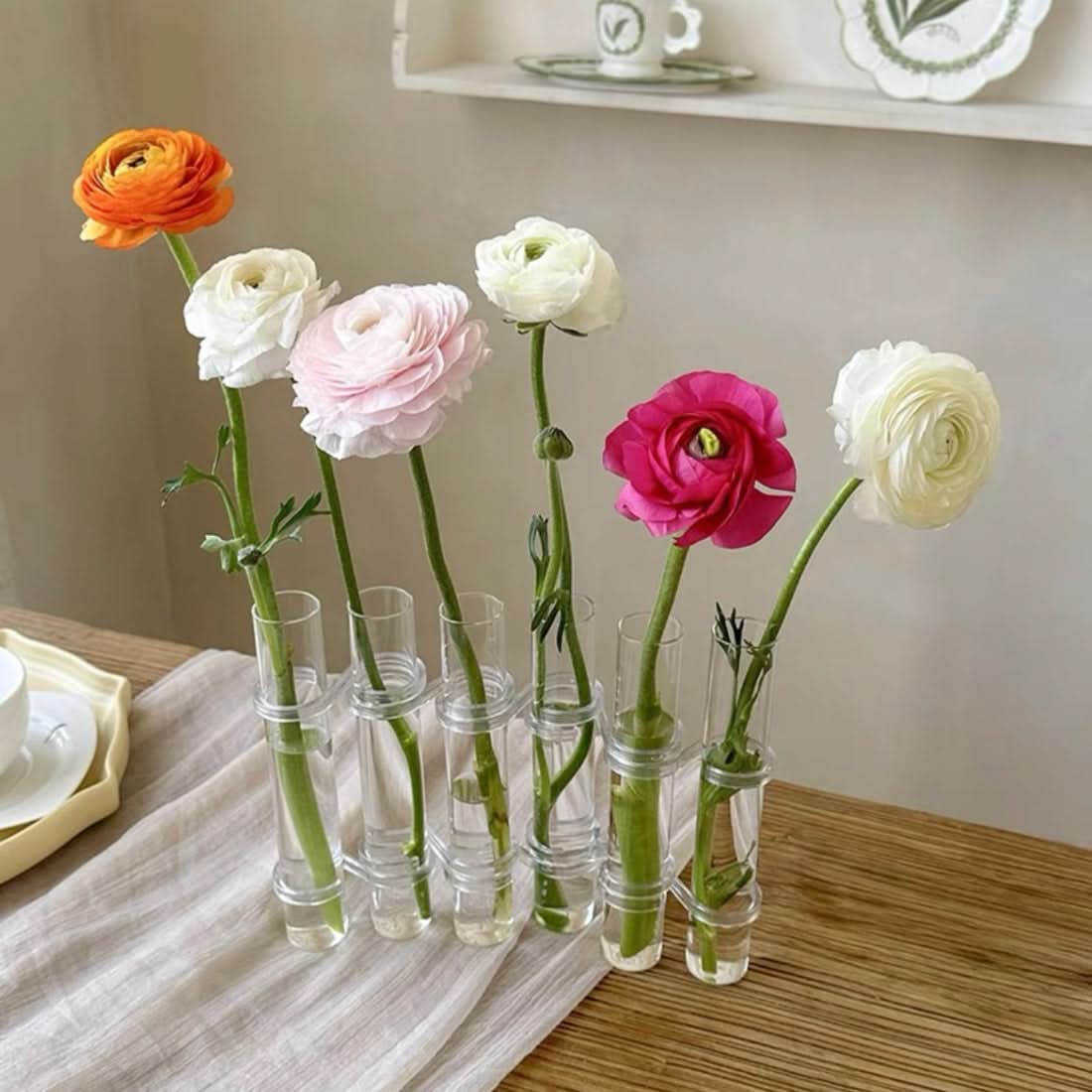 Jarrón modular elegante para arreglos florales creativos