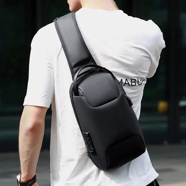 Bolso Cruzado Antirrobo | Landy Carry Without Worry | Oxford Impermeable | Puerto de Carga USB | Mochila Unisex para Viajes
