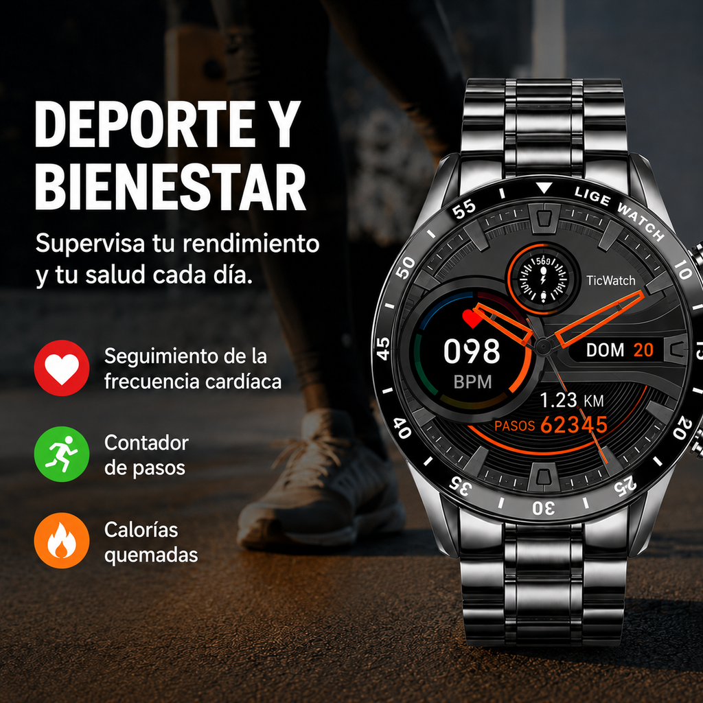 Reloj Inteligente de Lujo 4G - Para Llamadas y Conectividad con Estilo