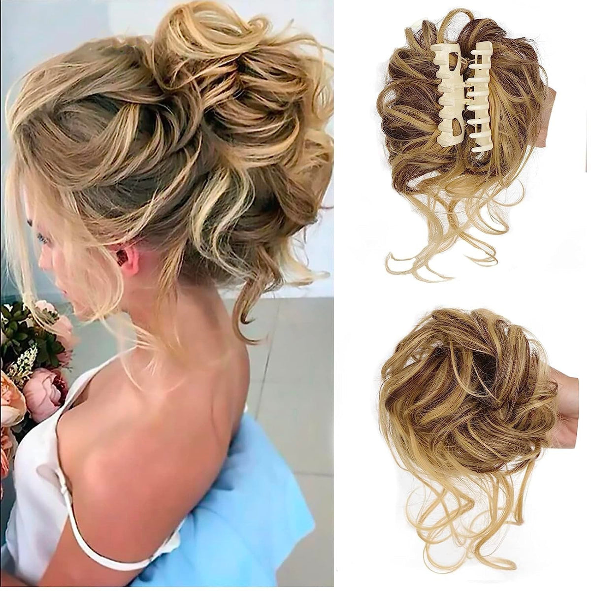 Pinzas para Cabello en Moño Rizado