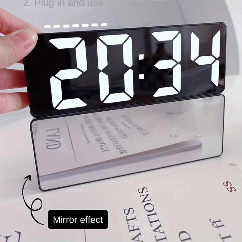 Reloj Despertador Digital LED con Pantalla de Temperatura y Brillo Ajustable