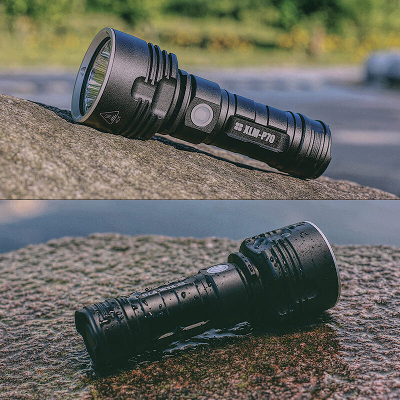 Linterna LED de alto rendimiento de 30,000-5,000 lúmenes, impermeable