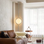 Orbis Linea | Elegante Lámpara de Pie Moderna de Cromo para Decoración de Sala