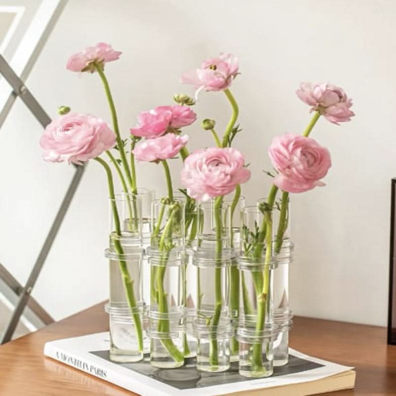 Jarrón modular elegante para arreglos florales creativos