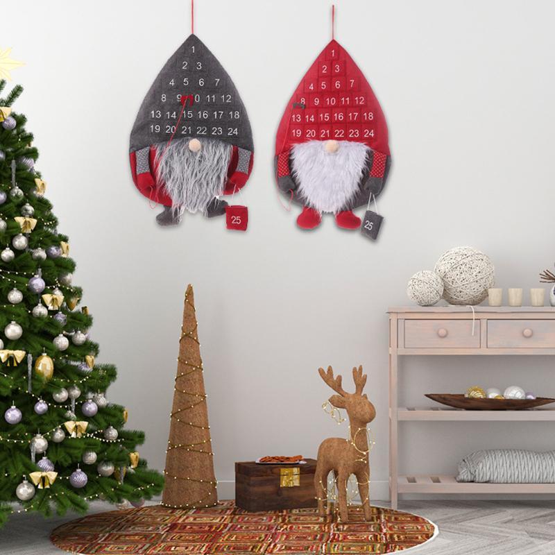 Cuenta Regresiva Para Navidad Colgante de Santa Calendario de Adviento