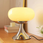 LumiJoy – Lámpara de mesa con estructura de metal y vidrio e LED integrado