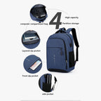 Raymond Mochila para Hombre Impermeable Ultra Ligera con Conexión USB