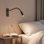 Aplique de Pared Minimalista - Focos de Lectura Ajustables en Metal Dorado/Plateado