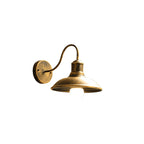 Lámpara de pared exterior curva de hierro impermeable Retro Loft Dome 1 luz