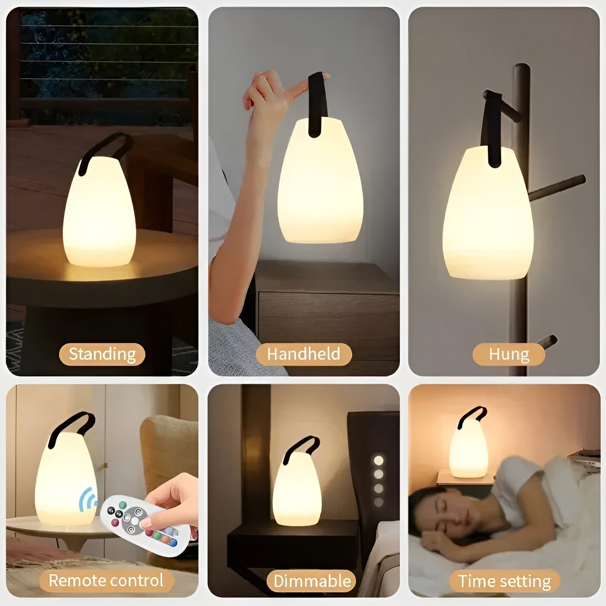 Lámpara de Mesa LED Inalámbrica Impermeable para Interior y Exterior - Lumora