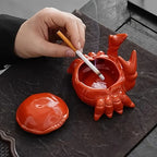 CrabbySmoke – Cenicerito único en forma de cangrejo con tapa