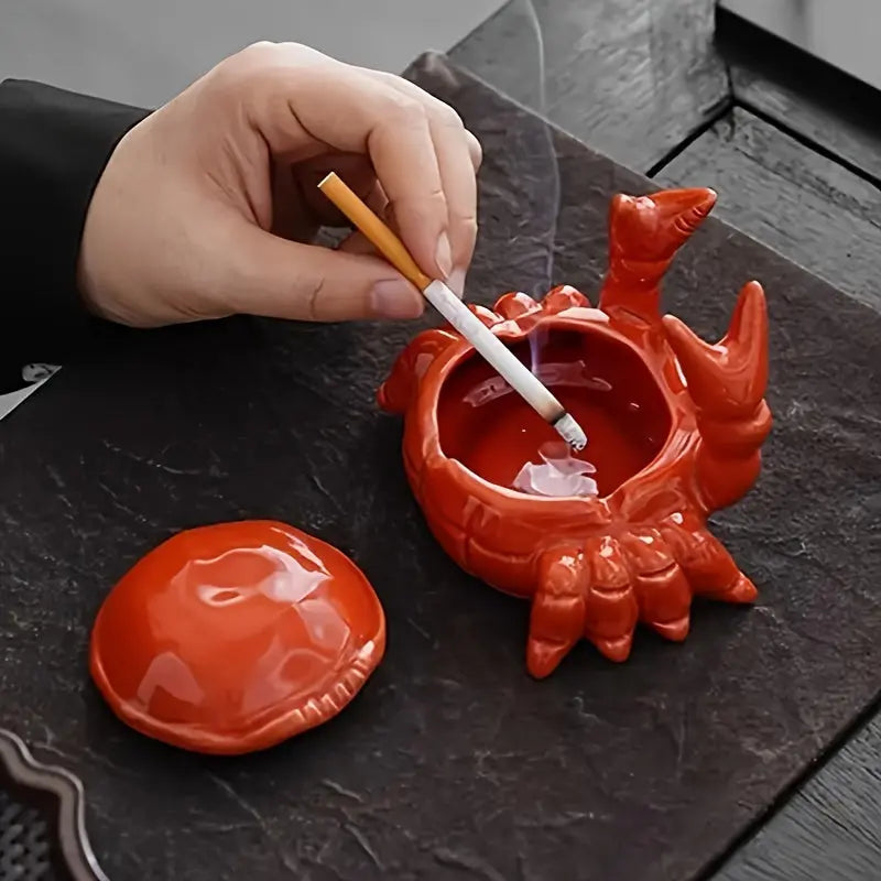 CrabbySmoke – Cenicerito único en forma de cangrejo con tapa