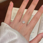 Anillo de Banda Invisible de Moissanita de 1-2 Quilates S925